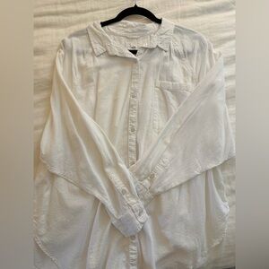 Aerie Cream Button-Up Shirt
